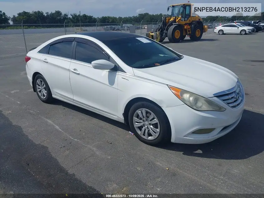 HYUNDAI SONATA 2011, VIN 5NPEB4AC0BH213276