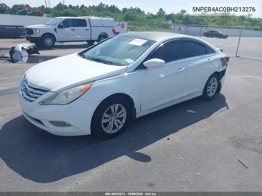 2011 HYUNDAI SONATA VIN 5NPEB4AC0BH213276 — фото 2