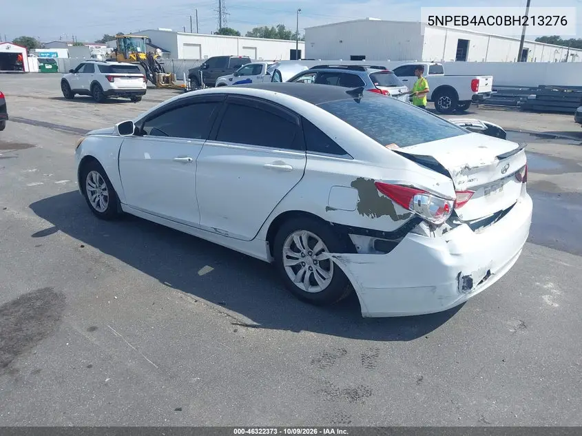 2011 HYUNDAI SONATA VIN 5NPEB4AC0BH213276 — фото 3