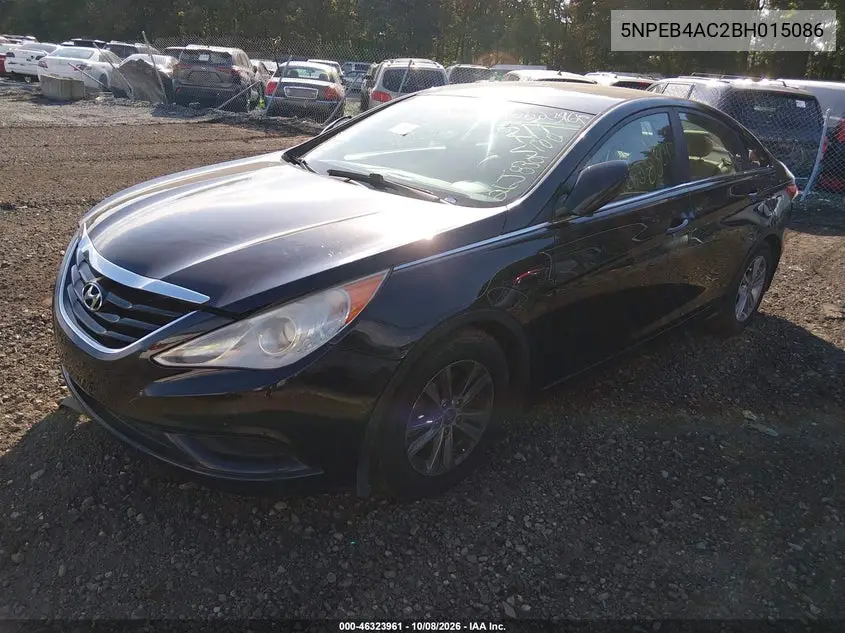 2011 HYUNDAI SONATA VIN 5NPEB4AC2BH015086 — фото 2