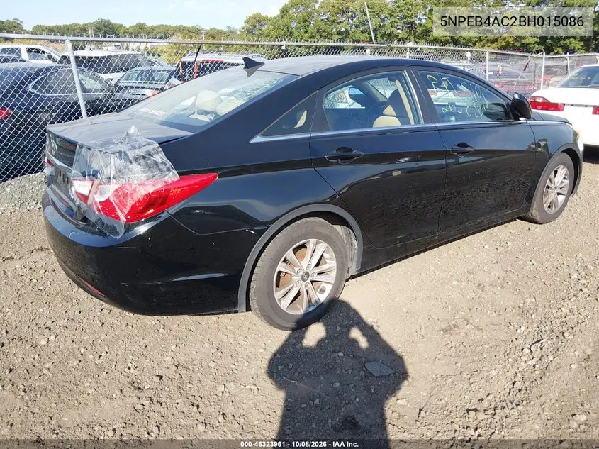 2011 HYUNDAI SONATA VIN 5NPEB4AC2BH015086 — фото 4