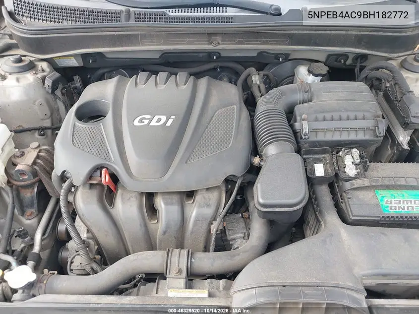 2011 HYUNDAI SONATA VIN 5NPEB4AC9BH182772 — фото 10