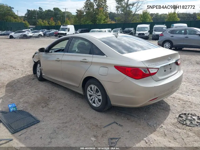 2011 HYUNDAI SONATA VIN 5NPEB4AC9BH182772 — фото 3