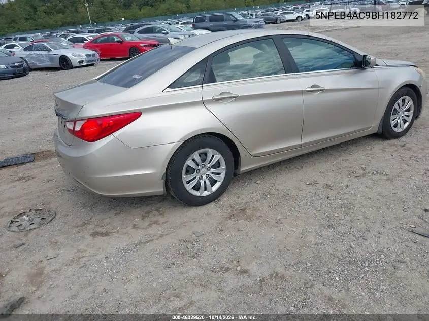 2011 HYUNDAI SONATA VIN 5NPEB4AC9BH182772 — фото 4