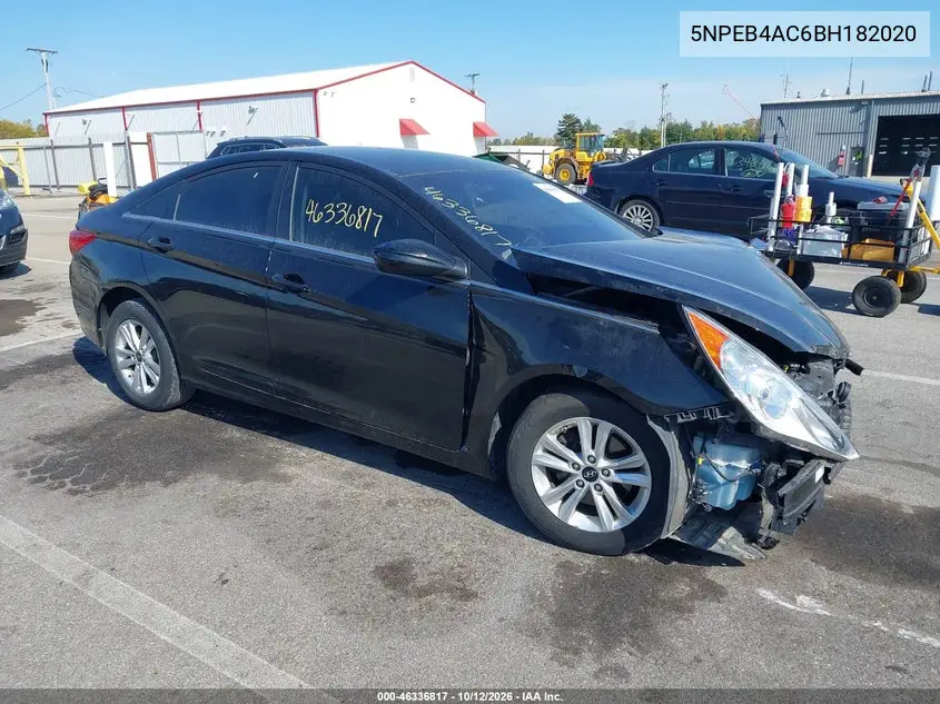 HYUNDAI SONATA 2011, VIN 5NPEB4AC6BH182020