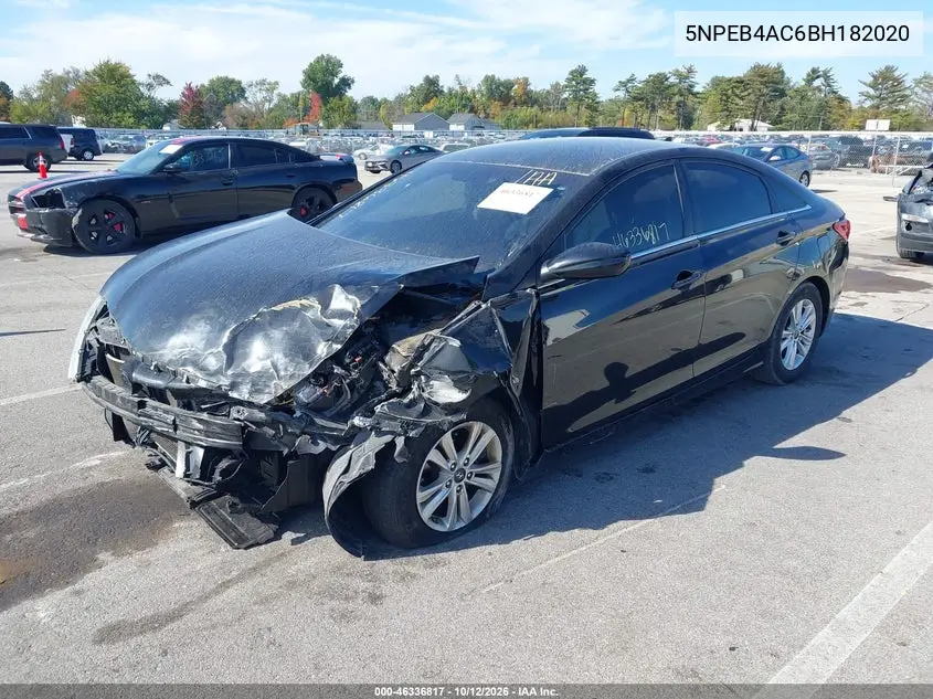 2011 HYUNDAI SONATA VIN 5NPEB4AC6BH182020 — фото 2