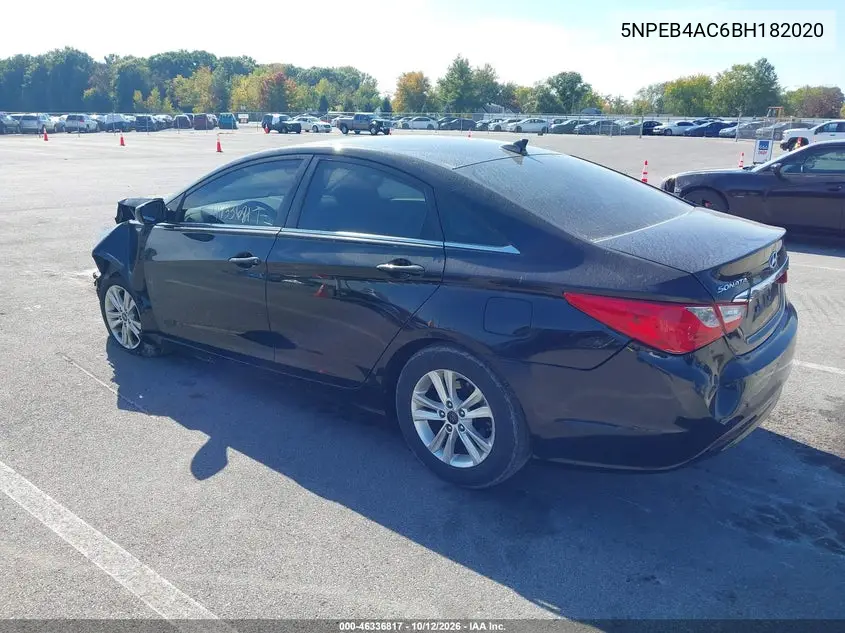 2011 HYUNDAI SONATA VIN 5NPEB4AC6BH182020 — фото 3