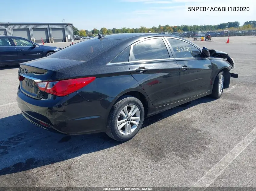 2011 HYUNDAI SONATA VIN 5NPEB4AC6BH182020 — фото 4