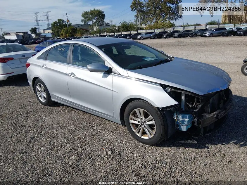 HYUNDAI SONATA 2011, VIN 5NPEB4AC9BH224356