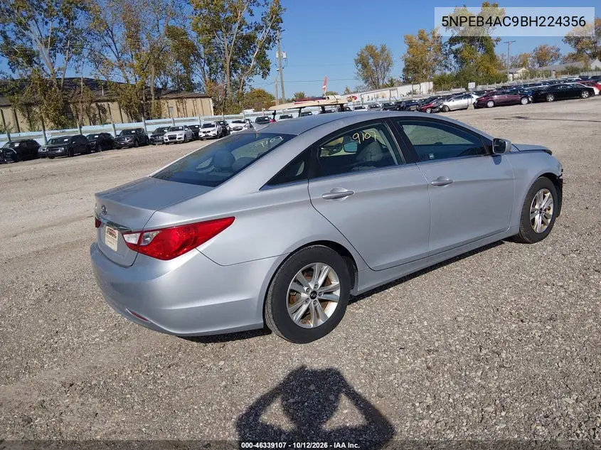 2011 HYUNDAI SONATA VIN 5NPEB4AC9BH224356 — фото 4