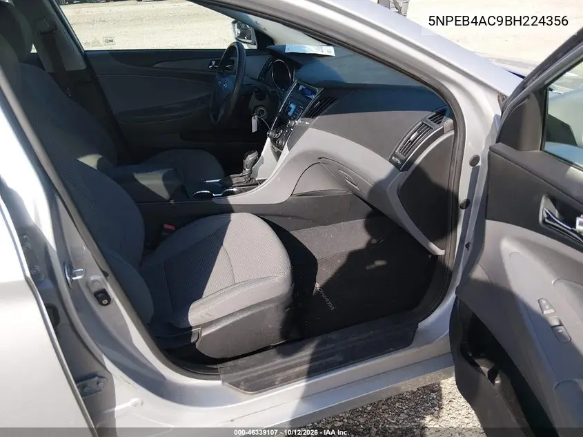 2011 HYUNDAI SONATA VIN 5NPEB4AC9BH224356 — фото 5