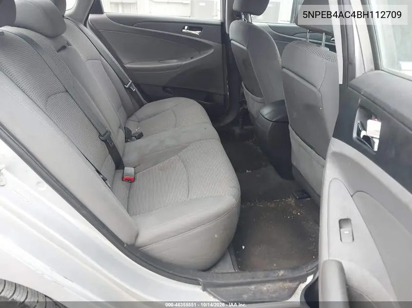 2011 HYUNDAI SONATA VIN 5NPEB4AC4BH112709 — фото 8