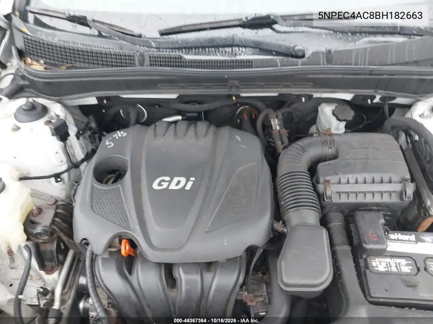 2011 HYUNDAI SONATA VIN 5NPEC4AC8BH182663 — фото 10