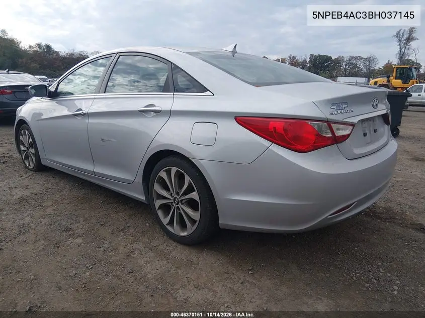 2011 HYUNDAI SONATA VIN 5NPEB4AC3BH037145 — фото 3