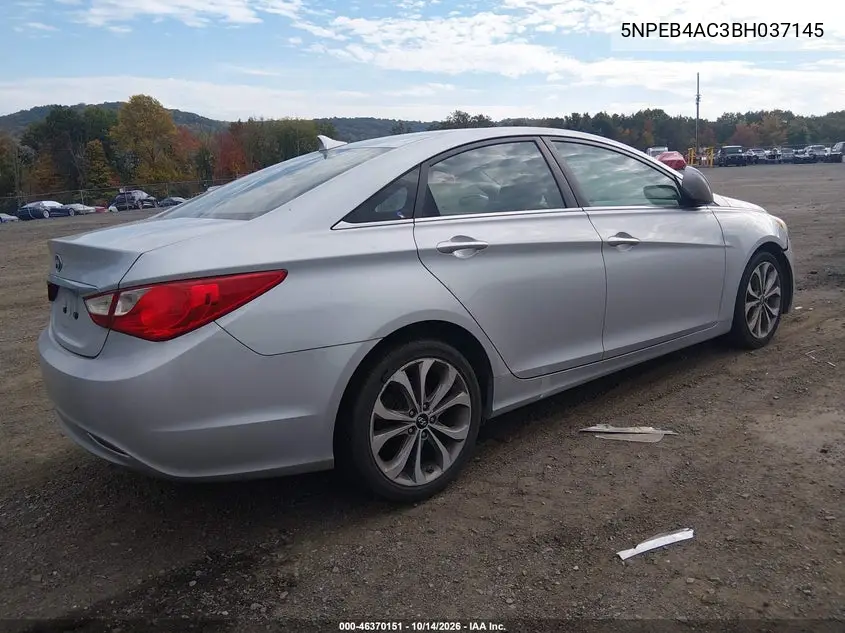 2011 HYUNDAI SONATA VIN 5NPEB4AC3BH037145 — фото 4