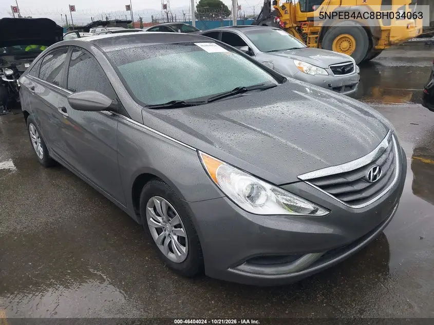 HYUNDAI SONATA 2011, VIN 5NPEB4AC8BH034063