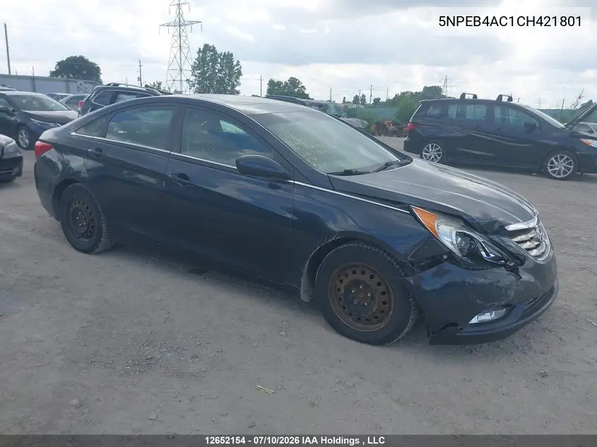 HYUNDAI SONATA 2012, VIN 5NPEB4AC1CH421801