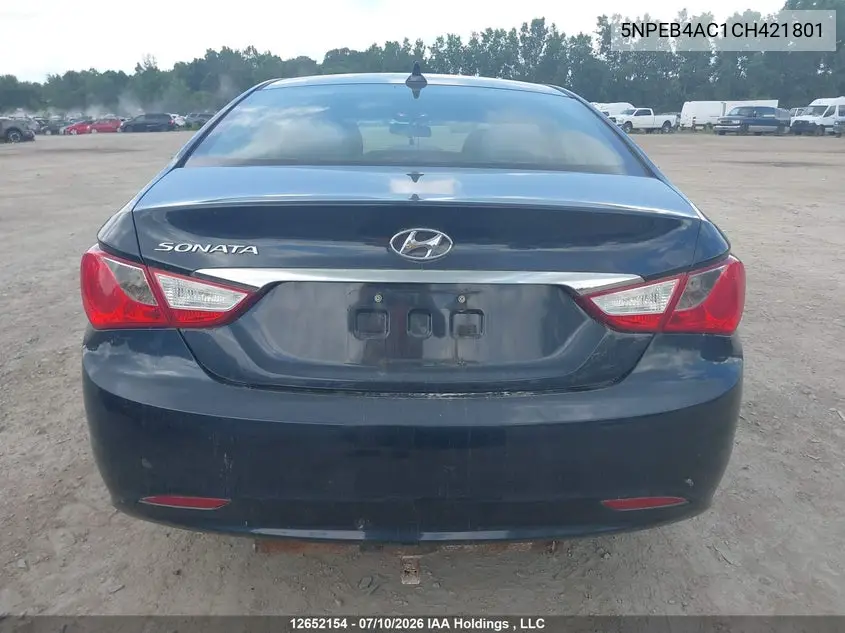 2012 HYUNDAI SONATA VIN 5NPEB4AC1CH421801 — фото 16