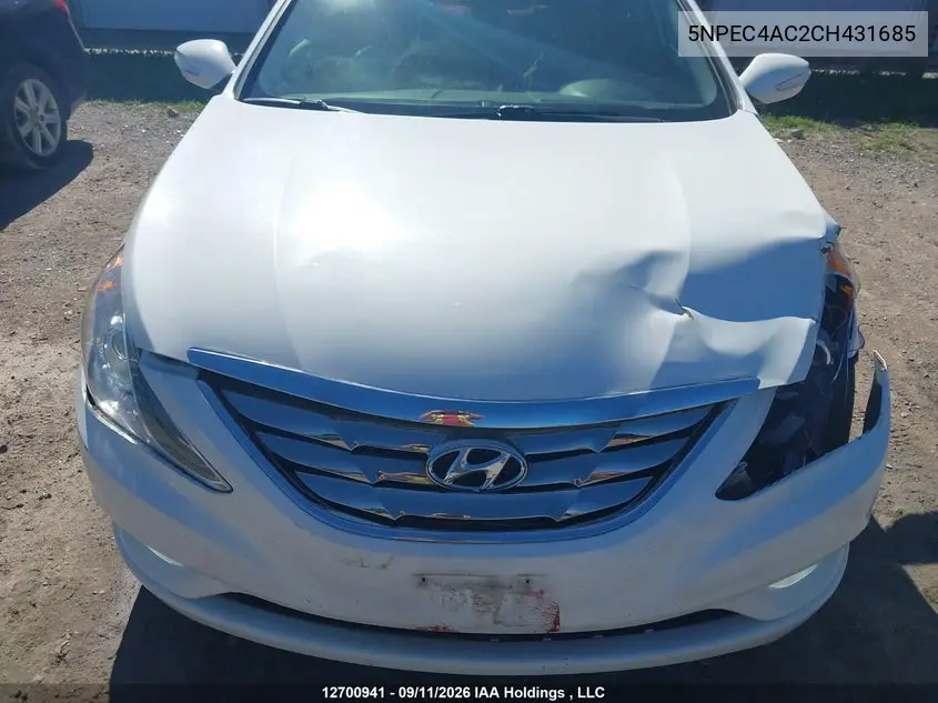 2012 HYUNDAI SONATA VIN 5NPEC4AC2CH431685 — фото 10