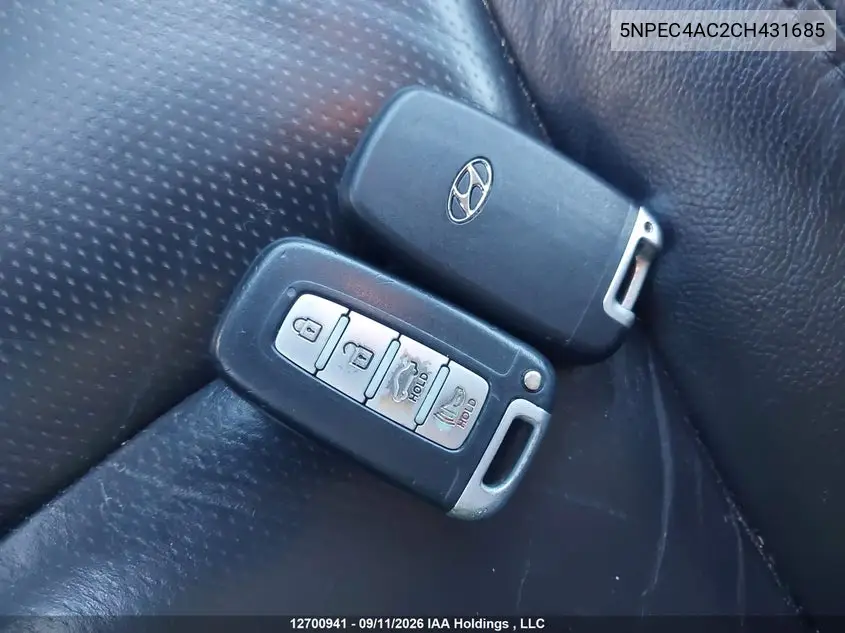 2012 HYUNDAI SONATA VIN 5NPEC4AC2CH431685 — фото 11