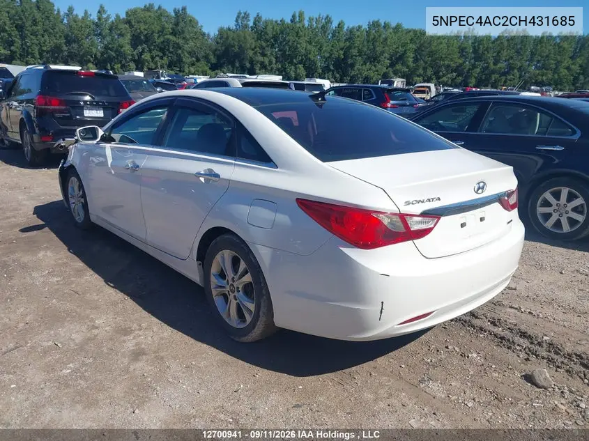 2012 HYUNDAI SONATA VIN 5NPEC4AC2CH431685 — фото 3