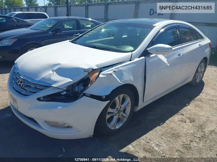 2012 HYUNDAI SONATA VIN 5NPEC4AC2CH431685 — фото 6