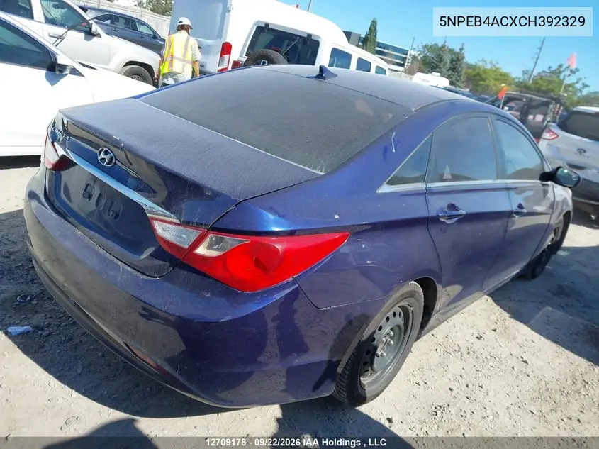2012 HYUNDAI SONATA VIN 5NPEB4ACXCH392329 — фото 4