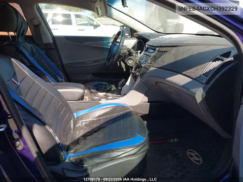 2012 HYUNDAI SONATA VIN 5NPEB4ACXCH392329 — фото 5