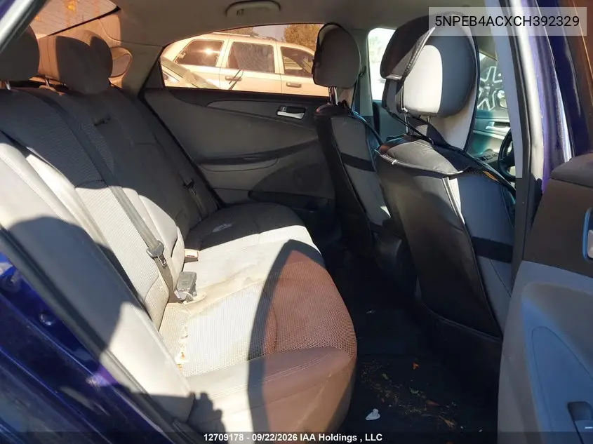 2012 HYUNDAI SONATA VIN 5NPEB4ACXCH392329 — фото 8