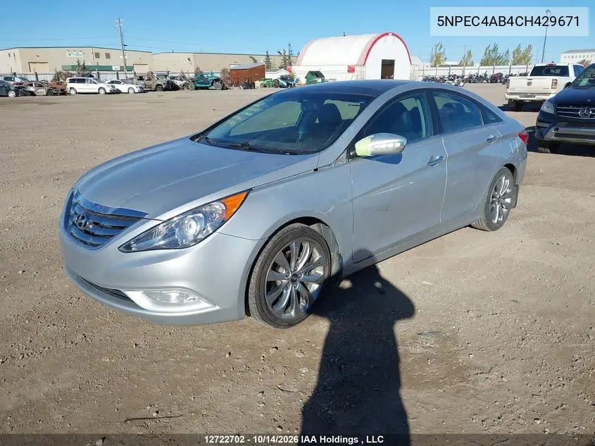 2012 HYUNDAI SONATA VIN 5NPEC4AB4CH429671 — фото 2