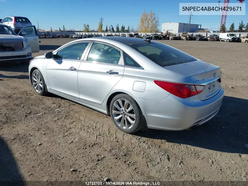 2012 HYUNDAI SONATA VIN 5NPEC4AB4CH429671 — фото 3