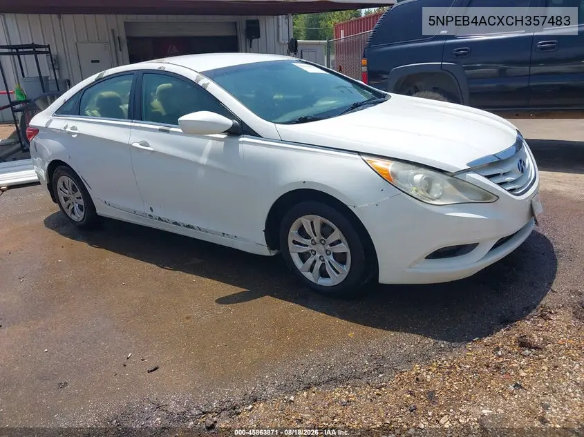 HYUNDAI SONATA 2012, VIN 5NPEB4ACXCH357483