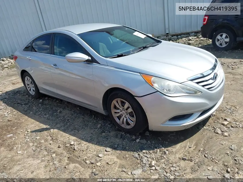 HYUNDAI SONATA 2012, VIN 5NPEB4AC6CH419395