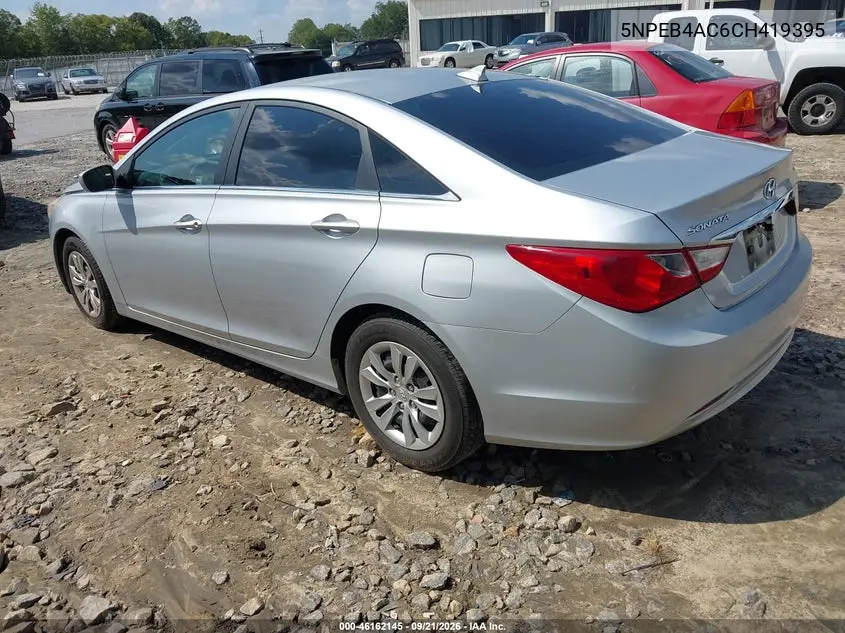 2012 HYUNDAI SONATA VIN 5NPEB4AC6CH419395 — фото 3