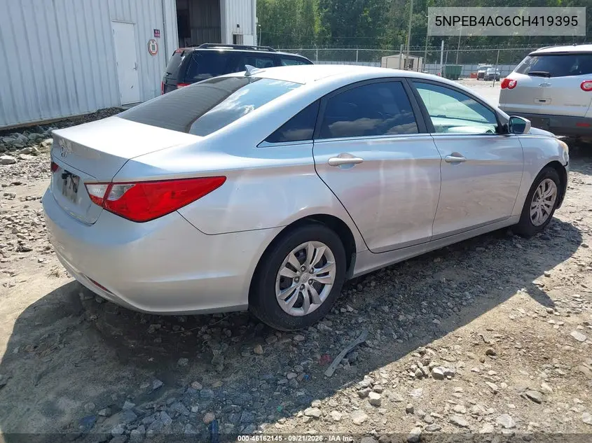 2012 HYUNDAI SONATA VIN 5NPEB4AC6CH419395 — фото 4