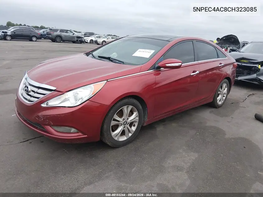 2012 HYUNDAI SONATA VIN 5NPEC4AC8CH323085 — фото 2