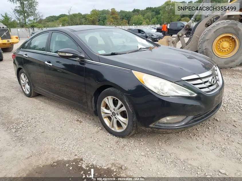 HYUNDAI SONATA 2012, VIN 5NPEC4AC8CH355499