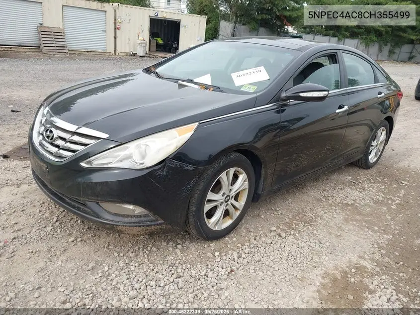 2012 HYUNDAI SONATA VIN 5NPEC4AC8CH355499 — фото 2