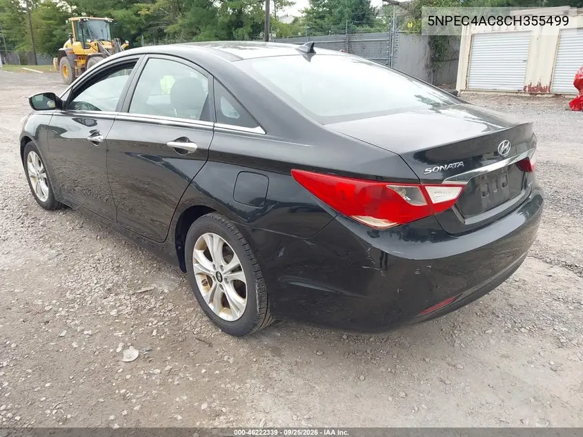 2012 HYUNDAI SONATA VIN 5NPEC4AC8CH355499 — фото 3