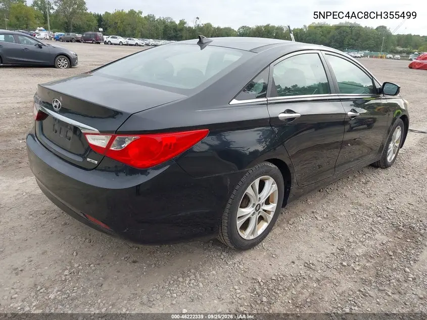 2012 HYUNDAI SONATA VIN 5NPEC4AC8CH355499 — фото 4