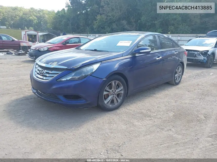 2012 HYUNDAI SONATA VIN 5NPEC4AC8CH413885 — фото 2