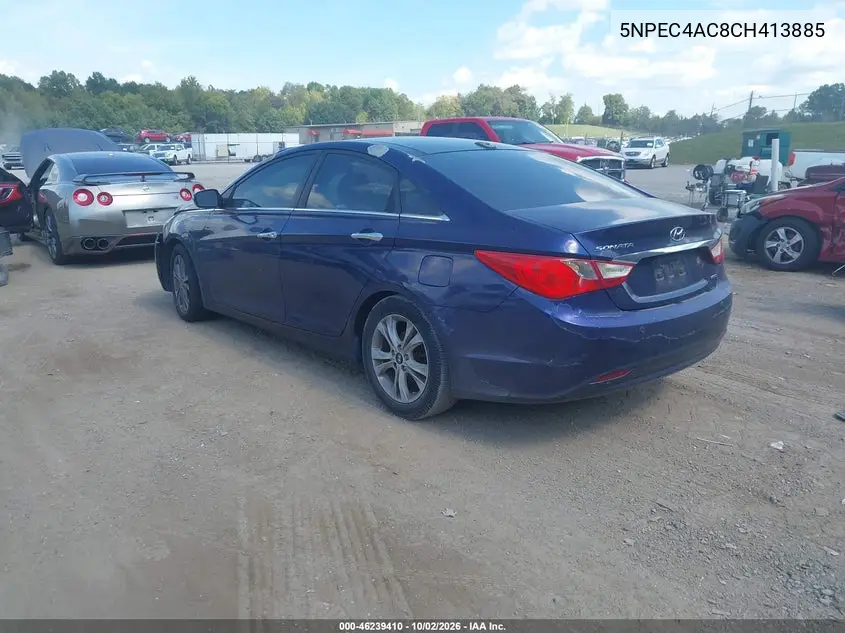 2012 HYUNDAI SONATA VIN 5NPEC4AC8CH413885 — фото 3
