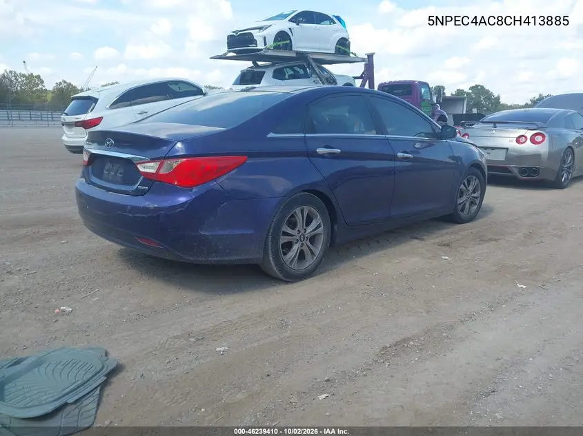 2012 HYUNDAI SONATA VIN 5NPEC4AC8CH413885 — фото 4