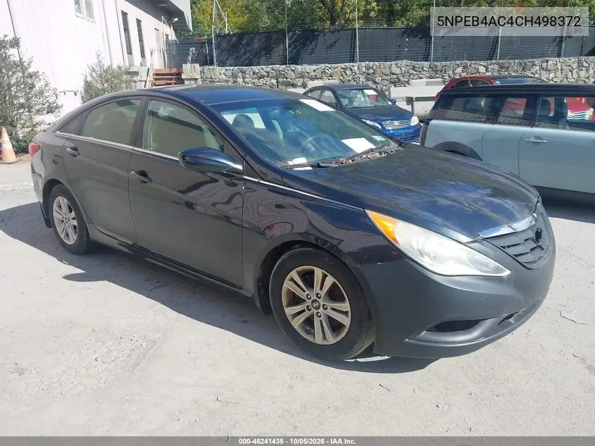 HYUNDAI SONATA 2012, VIN 5NPEB4AC4CH498372
