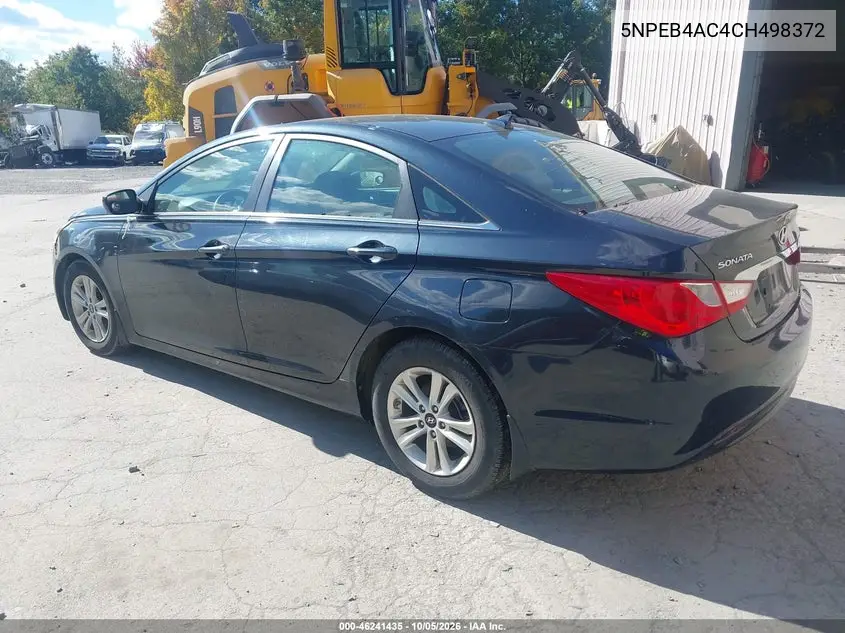 2012 HYUNDAI SONATA VIN 5NPEB4AC4CH498372 — фото 3