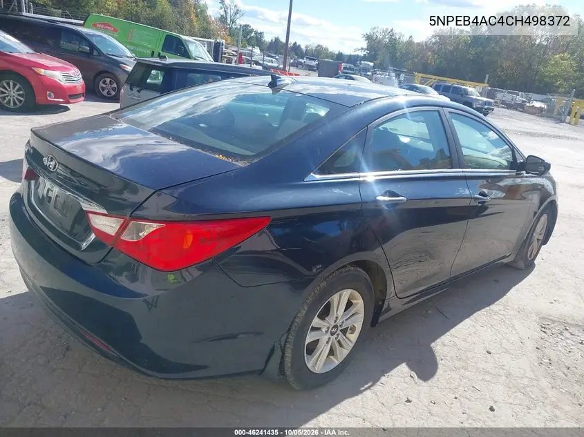 2012 HYUNDAI SONATA VIN 5NPEB4AC4CH498372 — фото 4
