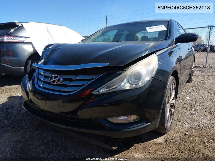 2012 HYUNDAI SONATA VIN 5NPEC4AC5CH362118 — фото 2