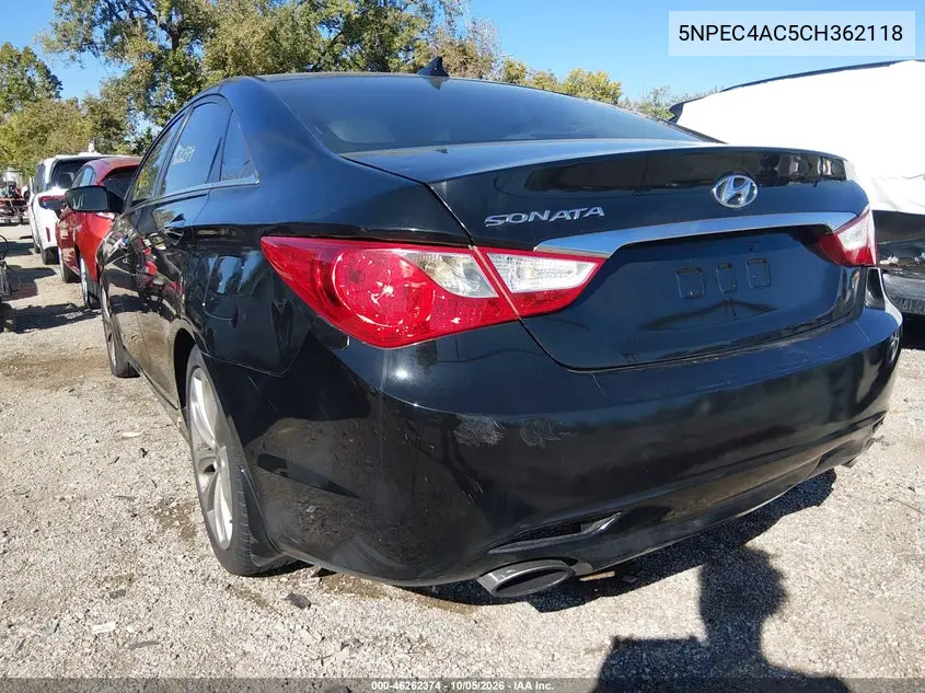 2012 HYUNDAI SONATA VIN 5NPEC4AC5CH362118 — фото 3