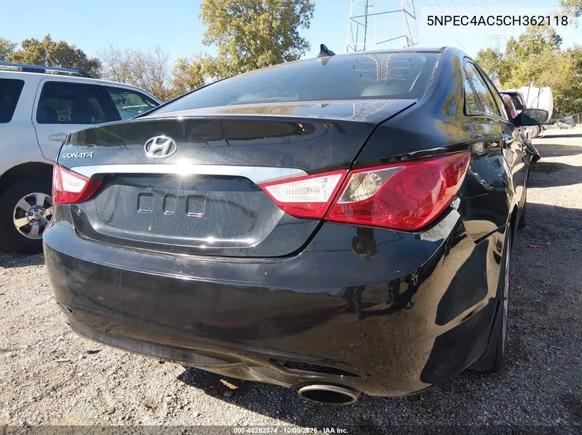 2012 HYUNDAI SONATA VIN 5NPEC4AC5CH362118 — фото 4