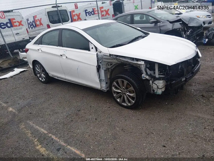 HYUNDAI SONATA 2012, VIN 5NPEC4AC2CH414336